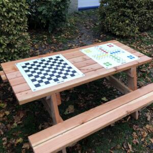 spellen picknicktafel douglas hout